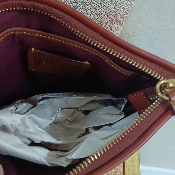Coach Brown and Red Crossbody Bag - Picture 7 of 7